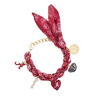Women's CANVAS Style Alabama Crimson Tide Bandana Charm Bracelet