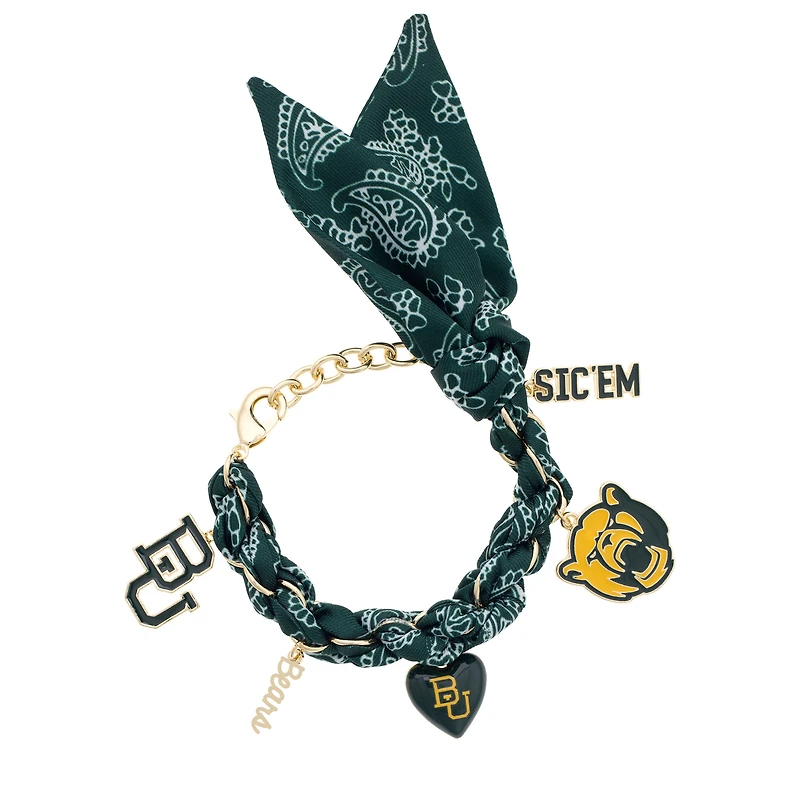 Women's CANVAS Style Baylor Bears Bandana Charm Bracelet