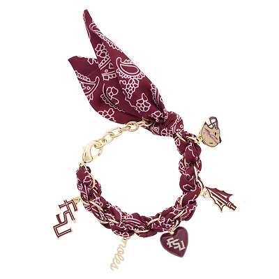 Women's CANVAS Style Florida State Seminoles Bandana Charm Bracelet
