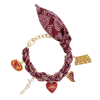 Women's CANVAS Style Iowa State Cyclones Bandana Charm Bracelet