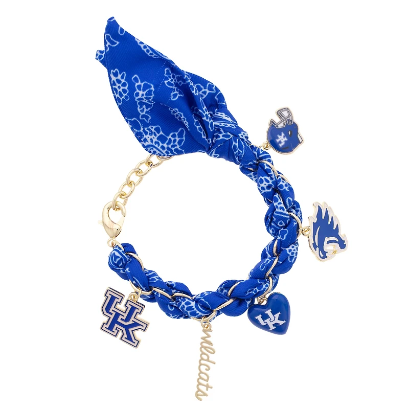 Women's CANVAS Style Kentucky Wildcats Bandana Charm Bracelet