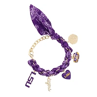 Women's CANVAS Style LSU Tigers Bandana Charm Bracelet
