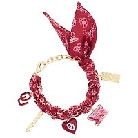 Women's CANVAS Style Oklahoma Sooners Bandana Charm Bracelet