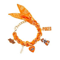 Women's CANVAS Style Oklahoma State Cowboys Bandana Charm Bracelet