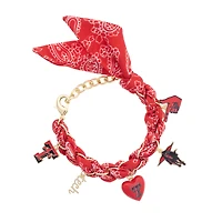 Women's CANVAS Style Texas Tech Red Raiders Bandana Charm Bracelet