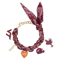 Women's CANVAS Style Virginia Tech Hokies Bandana Charm Bracelet