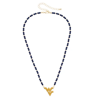 Women's CANVAS Style West Virginia Mountaineers Beaded Spirit Necklace