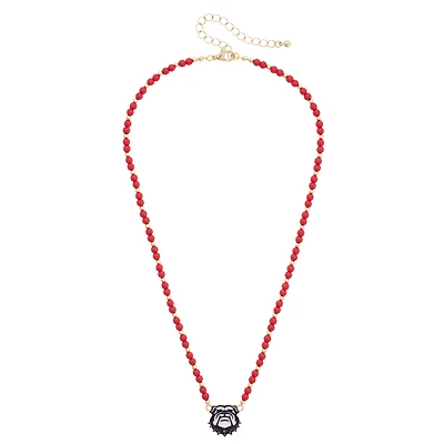 Women's CANVAS Style Georgia Bulldogs Beaded Spirit Necklace