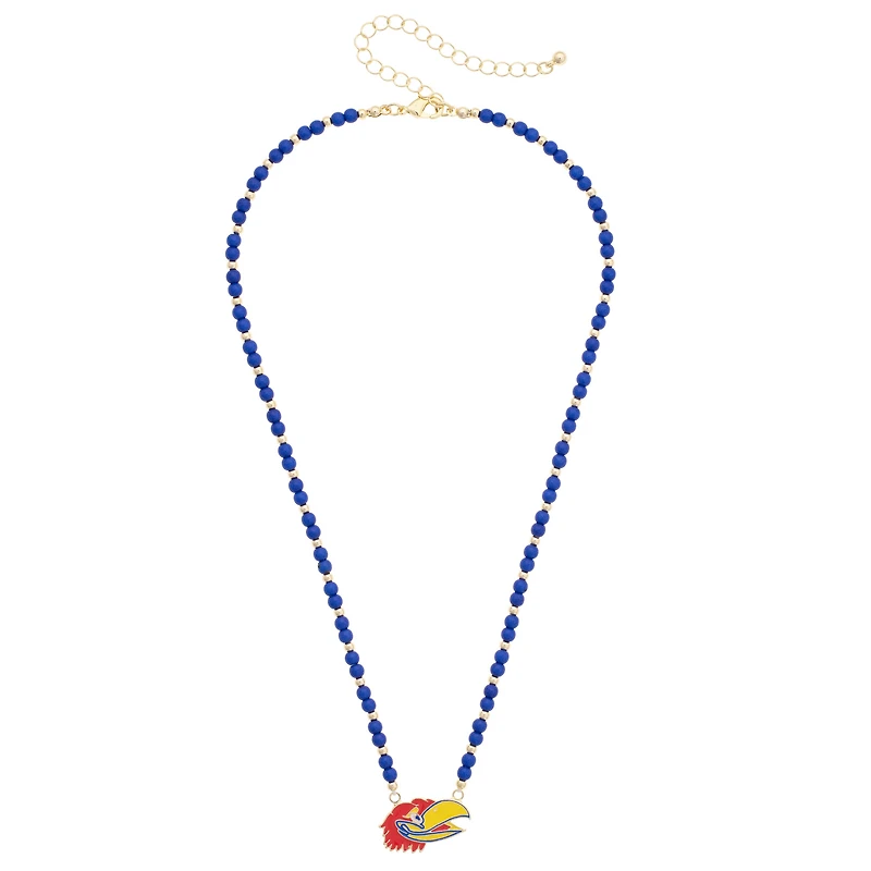 Women's CANVAS Style Kansas Jayhawks Beaded Spirit Necklace