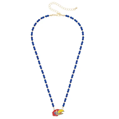 Women's CANVAS Style Kansas Jayhawks Beaded Spirit Necklace