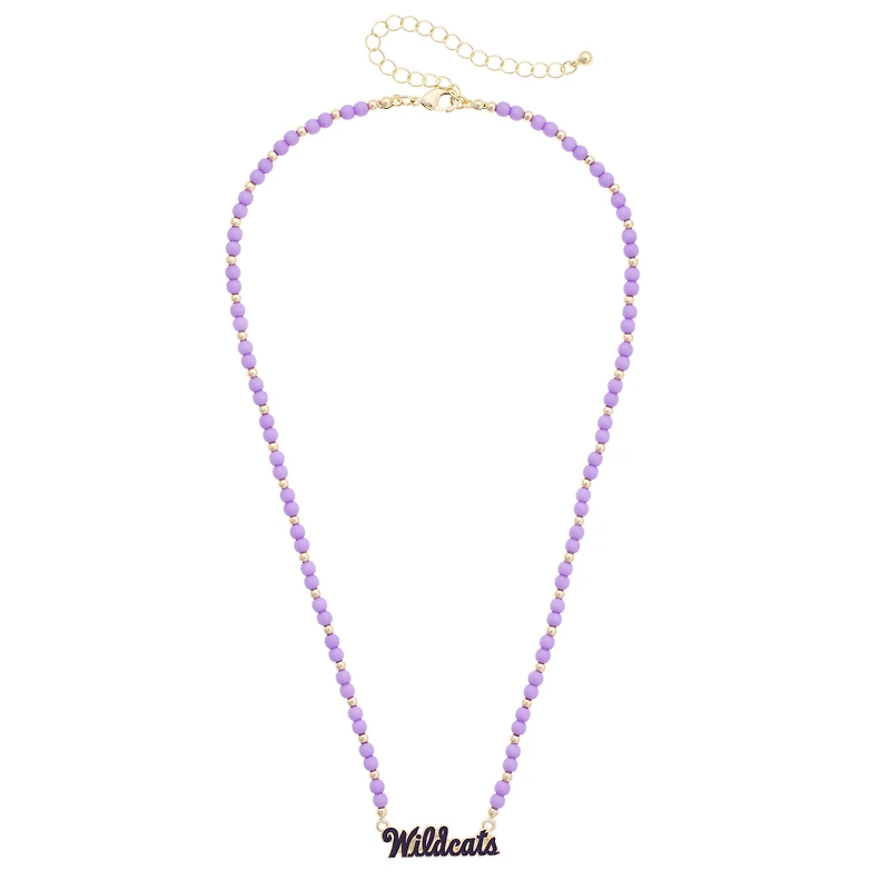 Women's CANVAS Style Kansas State Wildcats Beaded Spirit Necklace