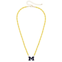Women's CANVAS Style Michigan Wolverines Beaded Spirit Necklace