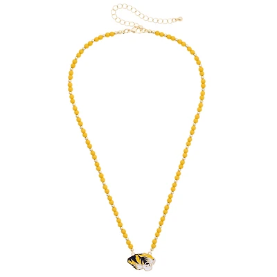 Women's CANVAS Style Missouri Tigers Beaded Spirit Necklace