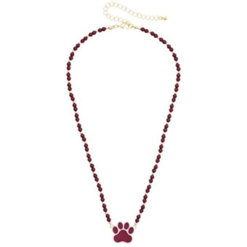 Women's CANVAS Style Mississippi State Bulldogs Beaded Spirit Necklace
