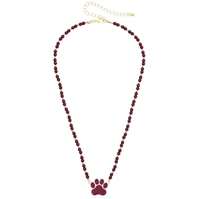 Women's CANVAS Style Mississippi State Bulldogs Beaded Spirit Necklace