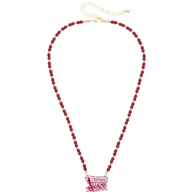 Women's CANVAS Style Oklahoma Sooners Beaded Spirit Necklace