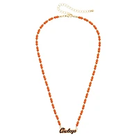 Women's CANVAS Style Oklahoma State Cowboys Beaded Spirit Necklace
