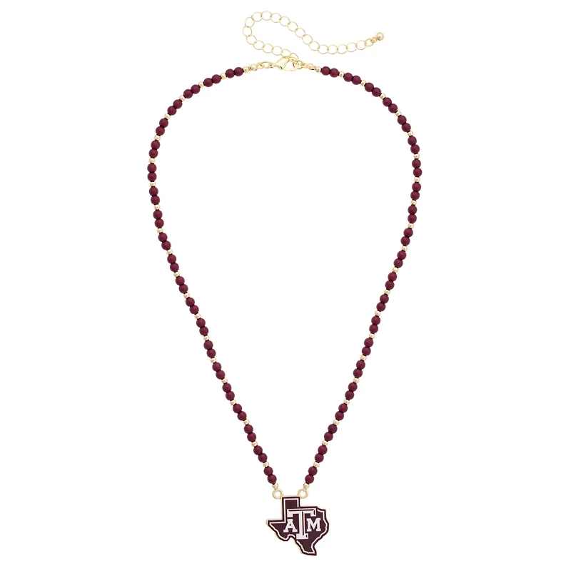 Women's CANVAS Style Texas A&M Aggies Beaded Spirit Necklace