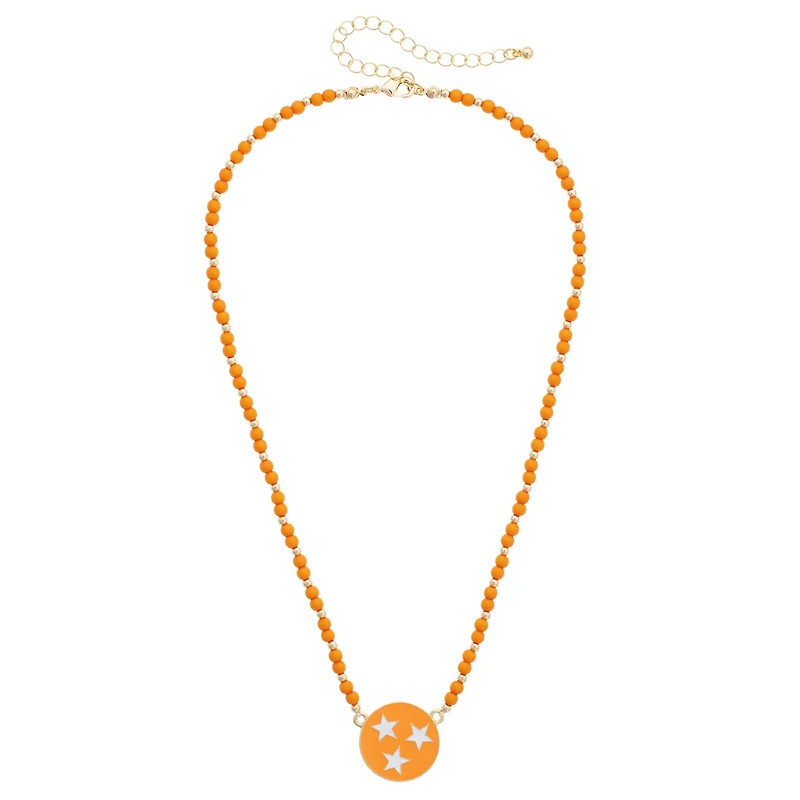 Women's CANVAS Style Tennessee Volunteers Beaded Spirit Necklace