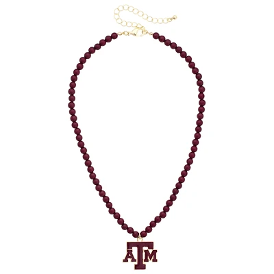 Women's CANVAS Style Texas A&M Aggies Beaded Logo Necklace