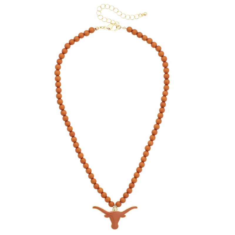 Women's CANVAS Style Texas Longhorns Beaded Logo Necklace