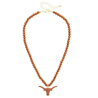 Women's CANVAS Style Texas Longhorns Beaded Logo Necklace