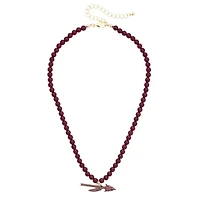 Women's CANVAS Style Florida State Seminoles Beaded Logo Necklace