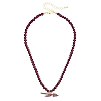 Women's CANVAS Style Florida State Seminoles Beaded Logo Necklace