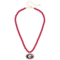 Women's CANVAS Style Georgia Bulldogs Beaded Logo Necklace