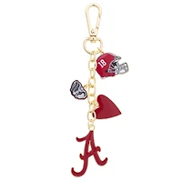 CANVAS Style Alabama Crimson Tide Heart Cluster Bag Charm