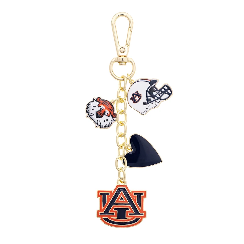 CANVAS Style Auburn Tigers Heart Cluster Bag Charm