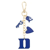 CANVAS Style Duke Blue Devils Heart Cluster Bag Charm