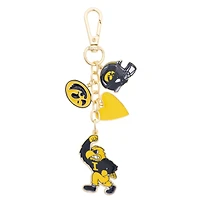 CANVAS Style Iowa Hawkeyes Heart Cluster Bag Charm