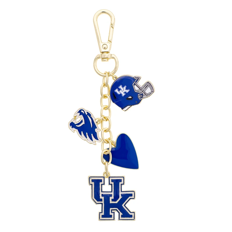CANVAS Style Kentucky Wildcats Heart Cluster Bag Charm