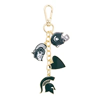 CANVAS Style Michigan State Spartans Heart Cluster Bag Charm