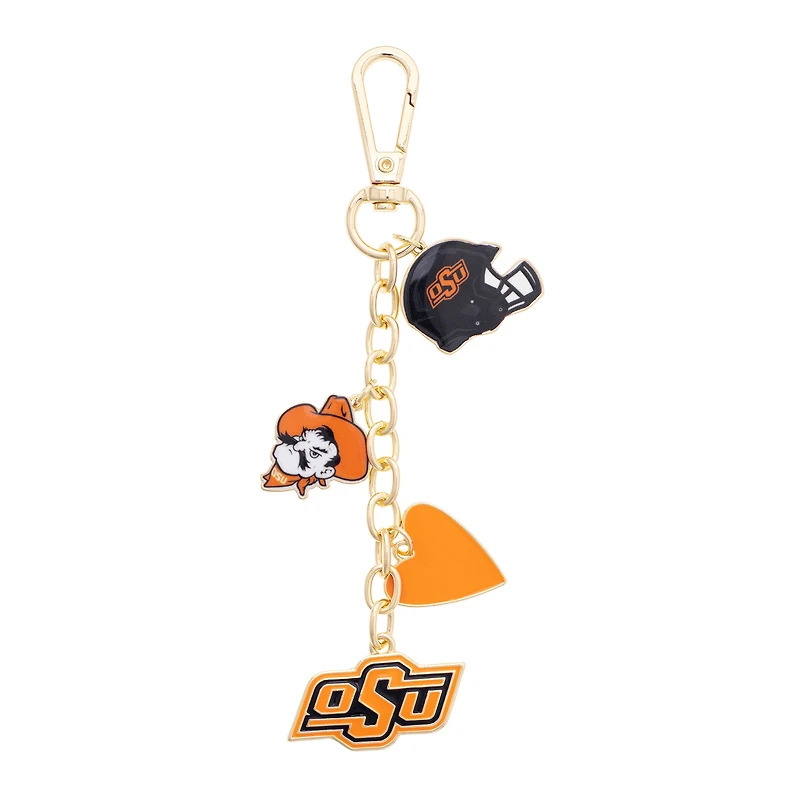 CANVAS Style Oklahoma State Cowboys Heart Cluster Bag Charm