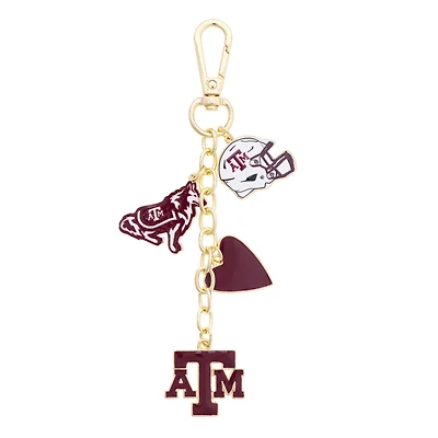 CANVAS Style Texas A&M Aggies Heart Cluster Bag Charm