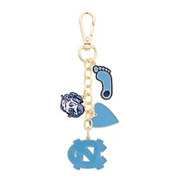 CANVAS Style North Carolina Tar Heels Heart Cluster Bag Charm