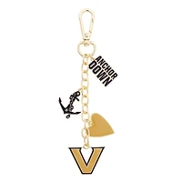 CANVAS Style Vanderbilt Commodores Heart Cluster Bag Charm