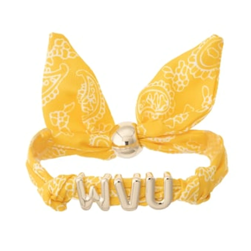 Women's CANVAS Style West Virginia Mountaineers Bandana Slider Bracelet
