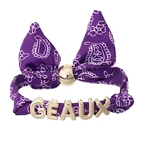 Women's CANVAS Style LSU Tigers Bandana Slider Bracelet