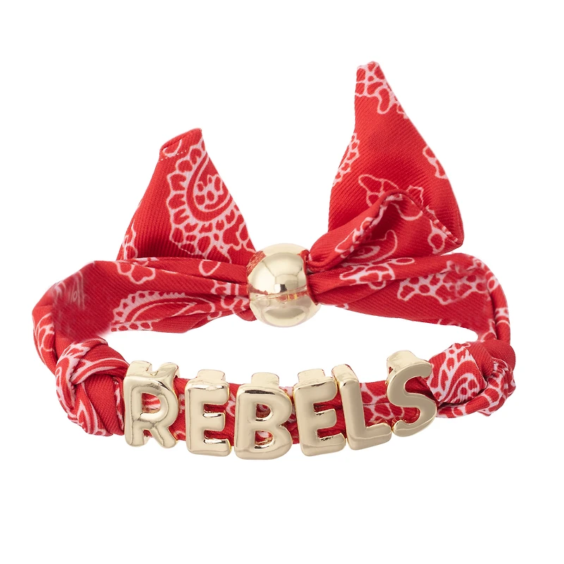 Women's CANVAS Style Ole Miss Rebels Bandana Slider Bracelet