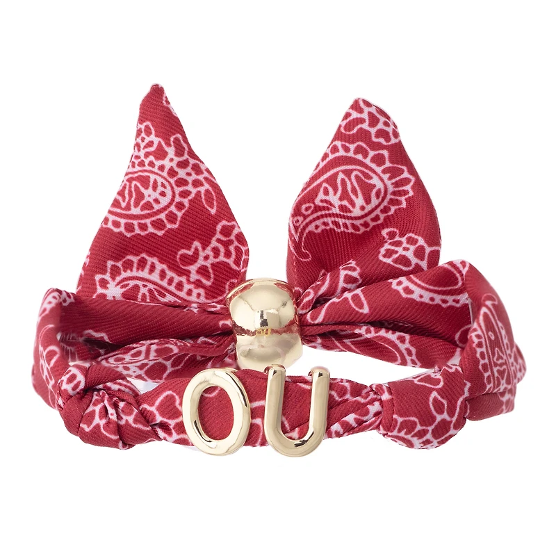 Women's CANVAS Style Oklahoma Sooners Bandana Slider Bracelet