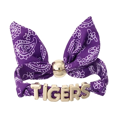 Women's CANVAS Style Clemson Tigers Bandana Slider Bracelet
