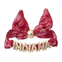Women's CANVAS Style Indiana Hoosiers Bandana Slider Bracelet