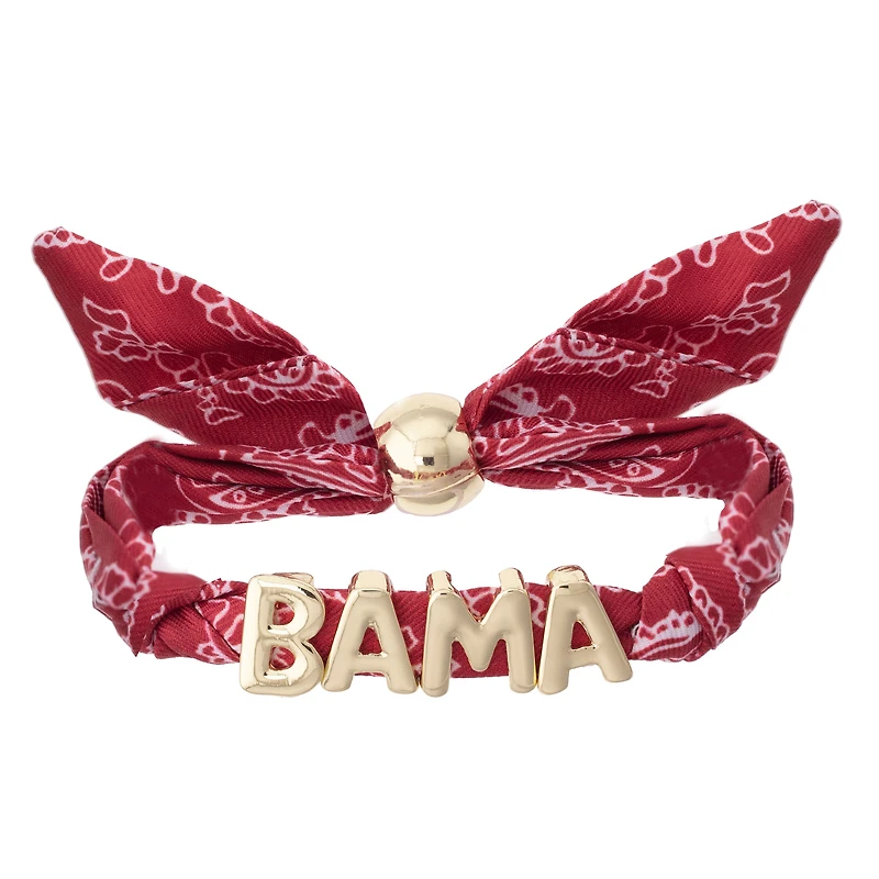 Women's CANVAS Style Alabama Crimson Tide Bandana Slider Bracelet