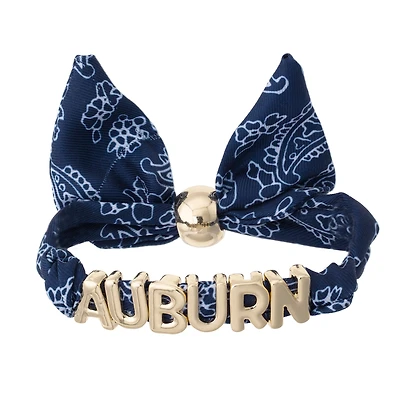 Women's CANVAS Style Auburn Tigers Bandana Slider Bracelet