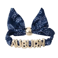 Women's CANVAS Style Auburn Tigers Bandana Slider Bracelet