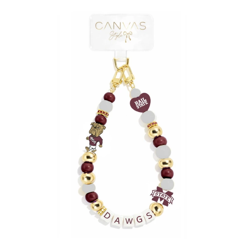 CANVAS Style Mississippi State Bulldogs Beaded Wrislet