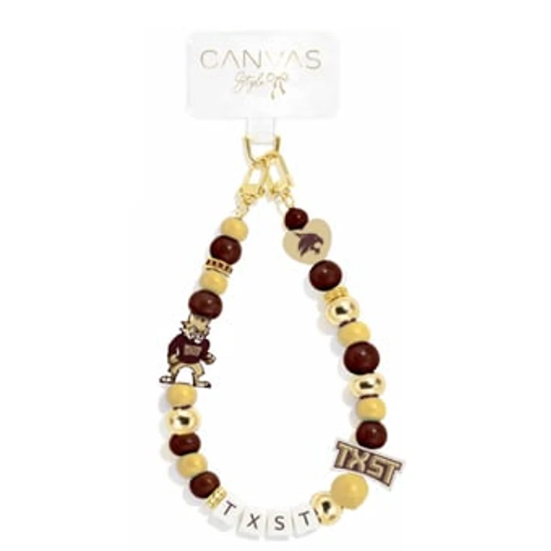 CANVAS Style Texas State Bobcats Beaded Wrislet
